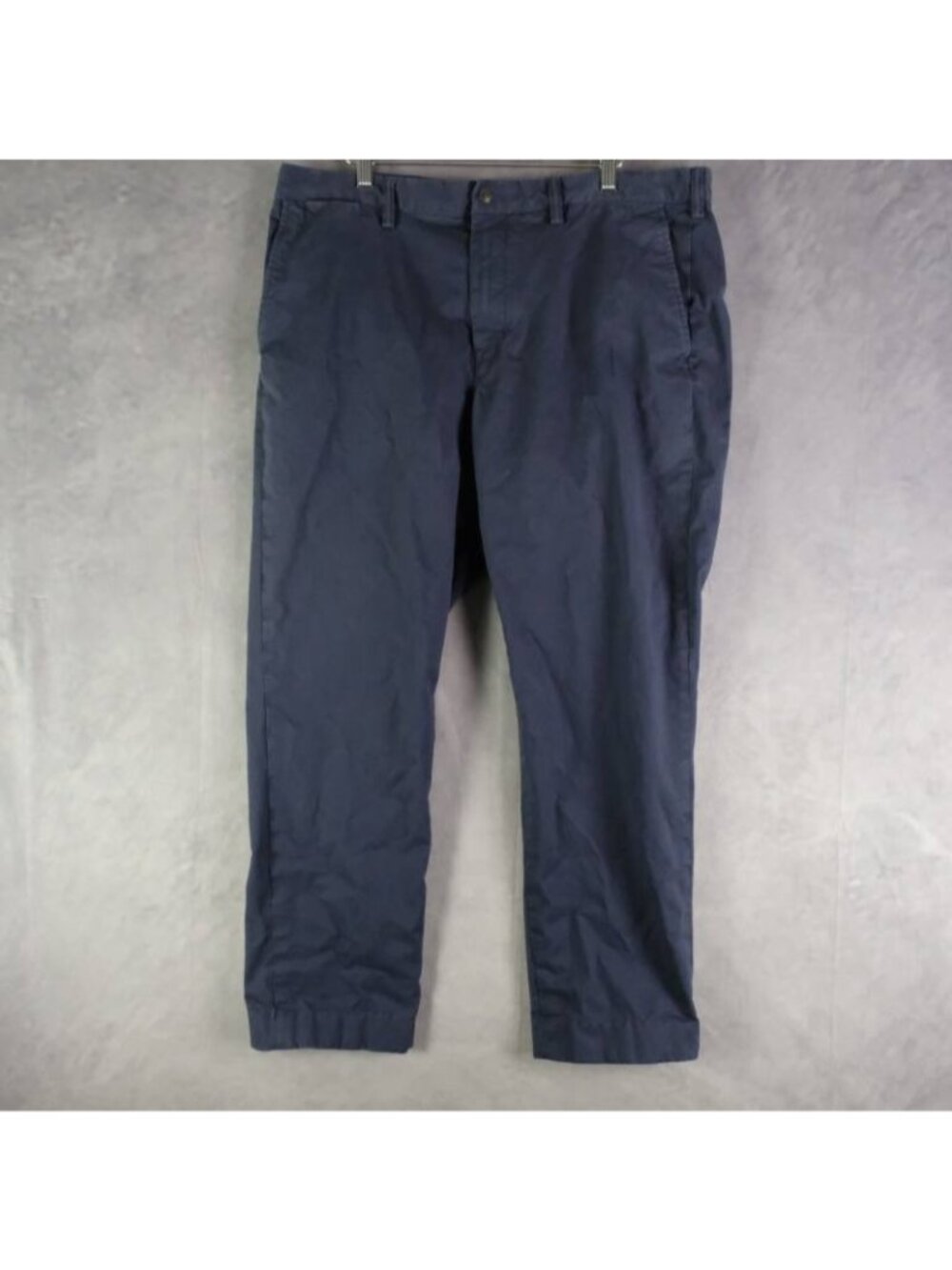 Polo Ralph Lauren Pants Mens 38x30 Navy Blue Twill Stretch Straight Fit Chino